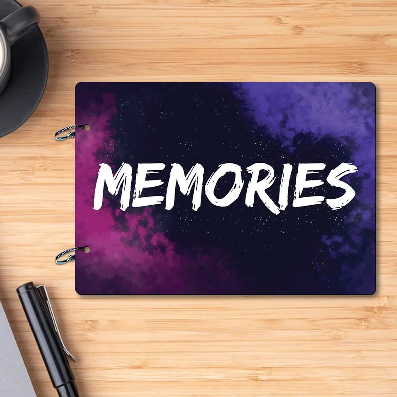 100Yellow Memories Theme Wooden Photo Album Scrapbook| 40 A4 Pages | Size : 21 Cm X 29.5 Cm|Large, Multicolor - Image 3