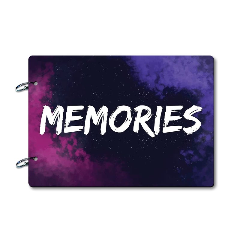 100Yellow Memories Theme Wooden Photo Album Scrapbook| 40 A4 Pages | Size : 21 Cm X 29.5 Cm|Large, Multicolor - Image 1