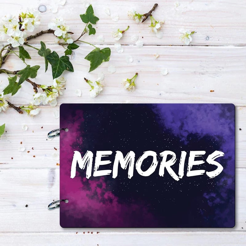 100Yellow Memories Theme Wooden Photo Album Scrapbook| 40 A4 Pages | Size : 21 Cm X 29.5 Cm|Large, Multicolor - Image 4