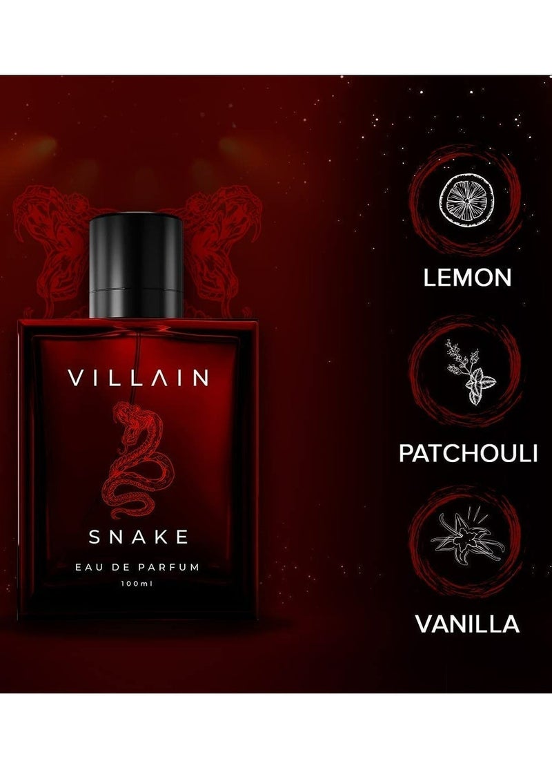 VILLAIN Snake EDP, Long Lasting Perfume for Men, 100ml - Image 5