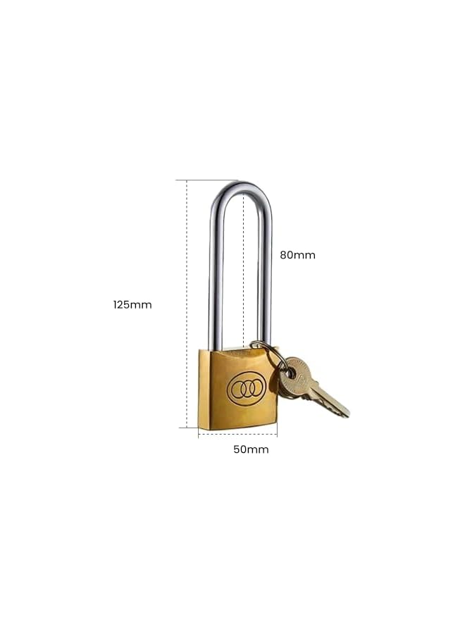 PROMASS PROMASS Long Shackle Padlock with Keys - Outdoor Security Padlock for Shed, Garage, Garden, Gate (50mm)  - Image 2