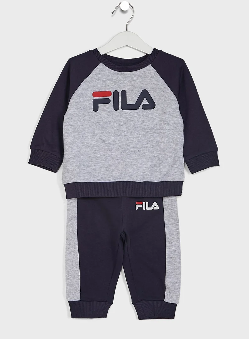 FILA Infant Colour Block Logo Tracksuit