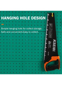 KSEIBI Hand saw with Progrip Handle, 16-Inch, Cutting Tool with Non-Slip Comfortable Handle, Perfect for Sawing, Trimming, Gardening, Drywall, Plastic Pipes, Sharp Blade, Cutting Wood, Laminate, PVC.  - Image 3
