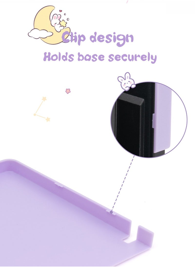 GEEKSHARE - Anti Scratch Switch Dock Cover- Hard Faceplate Sleeve Pad for Switch Dock- DIY Replacement Shell Compatible with Nintendo Switch Dock(Steamed Bun Rabbit) [video game] (Purple) - Image 1