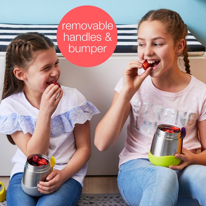 b.Box Insulated Food Jar with Spork for Toddlers | Easy Open Container for Toddlers | Stainless Steel, 5hrs + of Perfect temperatures | Dishwasher Safe, BPA Free (Lemon Sherbet, 11 oz) - Image 5