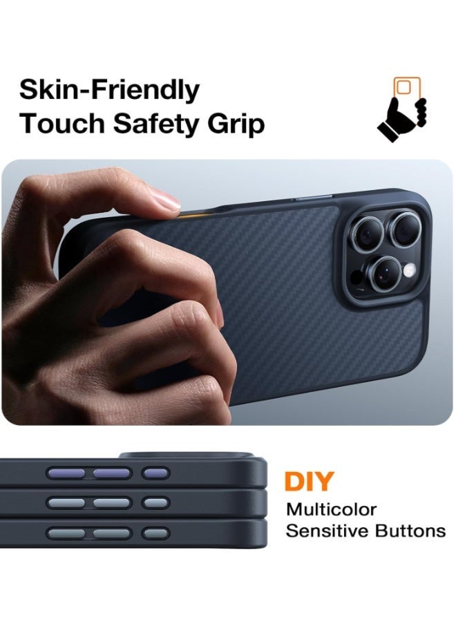Kevlar Apple iPhone 16 Pro Protective Case (Black Grey) - Image 4