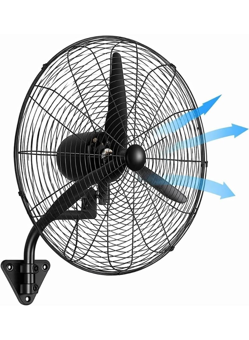 BURAQ 30" Industrial Wall Mounted Fan – High Velocity Commercial Fan with 3 Speed Settings, 120° Oscillation, Adjustable Tilt & Aluminum Blades for Warehouse, Restaurant & Home Use - Image 2
