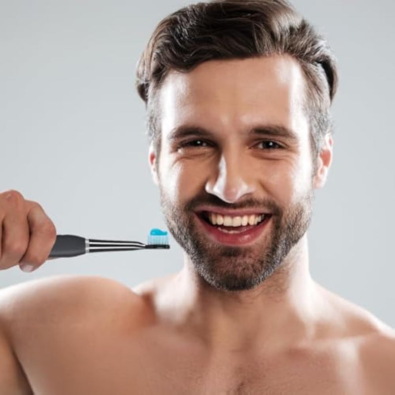 Porodo Lifestyle Electric Toothbrush, 500mAh Battery Capacity, 5 Cleaning Modes, Type-C Charging Interface, 2 Replacement Brushes, Advanced Cleaning (Black) - Image 2
