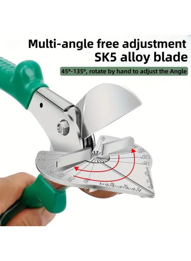 مقص زاوية صناعي أخضر 45-135 قابل للتعديل لقطع الخشب والبلاستيك - Image 4