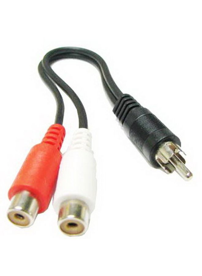 BURAQ 2 RCA AV Female To 1 RCA Male Y Splitter Video Cable Adapter, Length: 26.5cm - Image 2