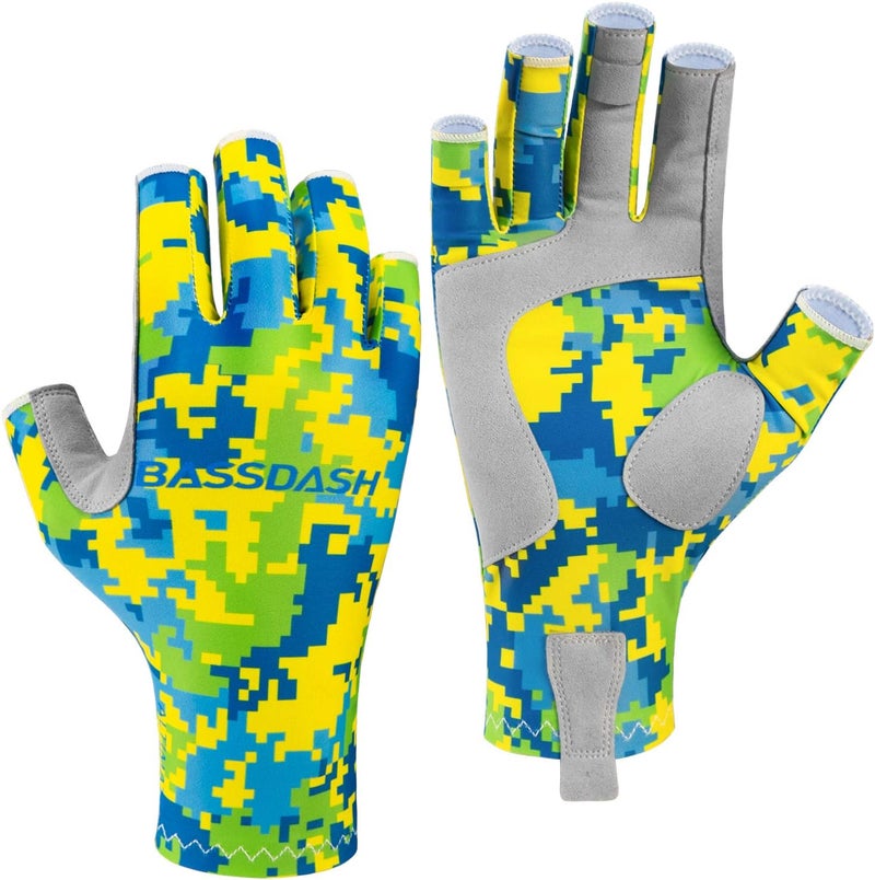 BASSDASH ALTIMATE UPF 50+ Women’s Fishing Gloves - UV Sun Protection Fingerless Gloves for Outdoor Activities - Image 1