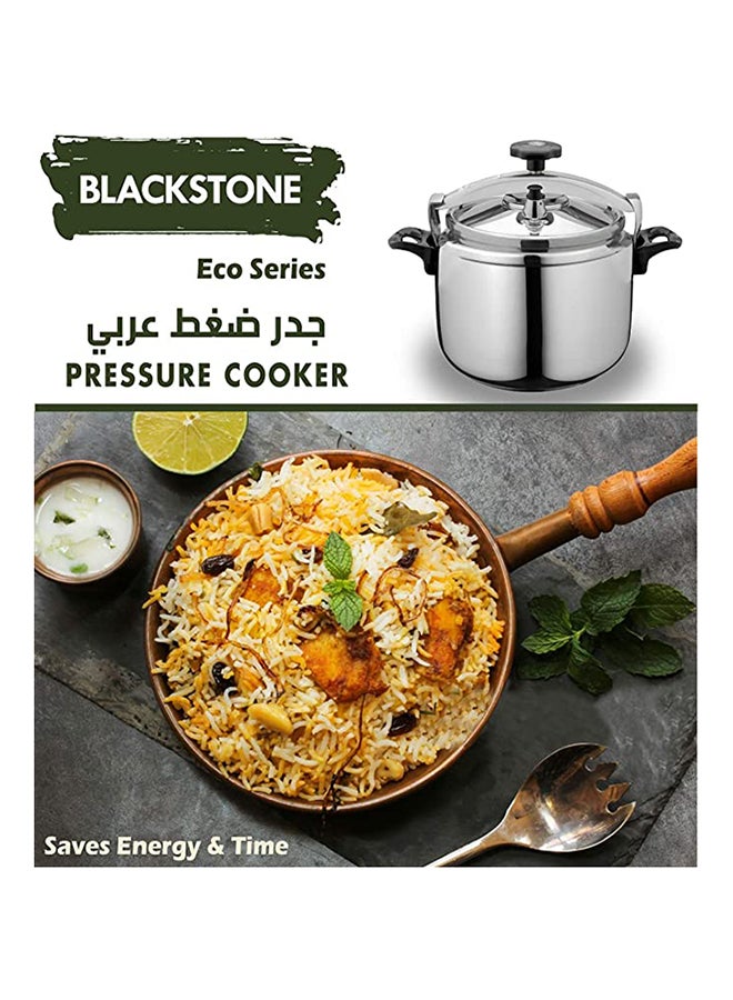 BLACKSTONE وعاء ضغط ألمنيوم فضي سعة 18 لتر مع غطاء آمن للمطابخ المنزلية، آمن في غسالة الصحون والحث، أدوات طهي سريعة التسخين للأرز واللحم والخضروات - Image 2