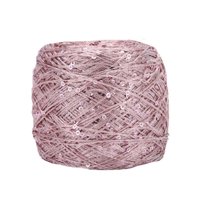 Clisil Dark Pink Sequin YarnSparkle YarnSequin ThereadAccessoriesFantasy YarnPolyester YarnLace yarnLame yarnArt Yarn 100g