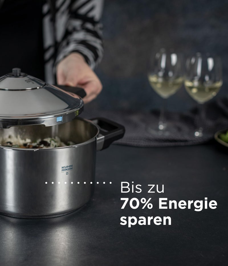 Kuhn Rikon Duromatic Stainless-Steel Saucepan Pressure Cooker - 7.4-Qt, Silver - Image 4