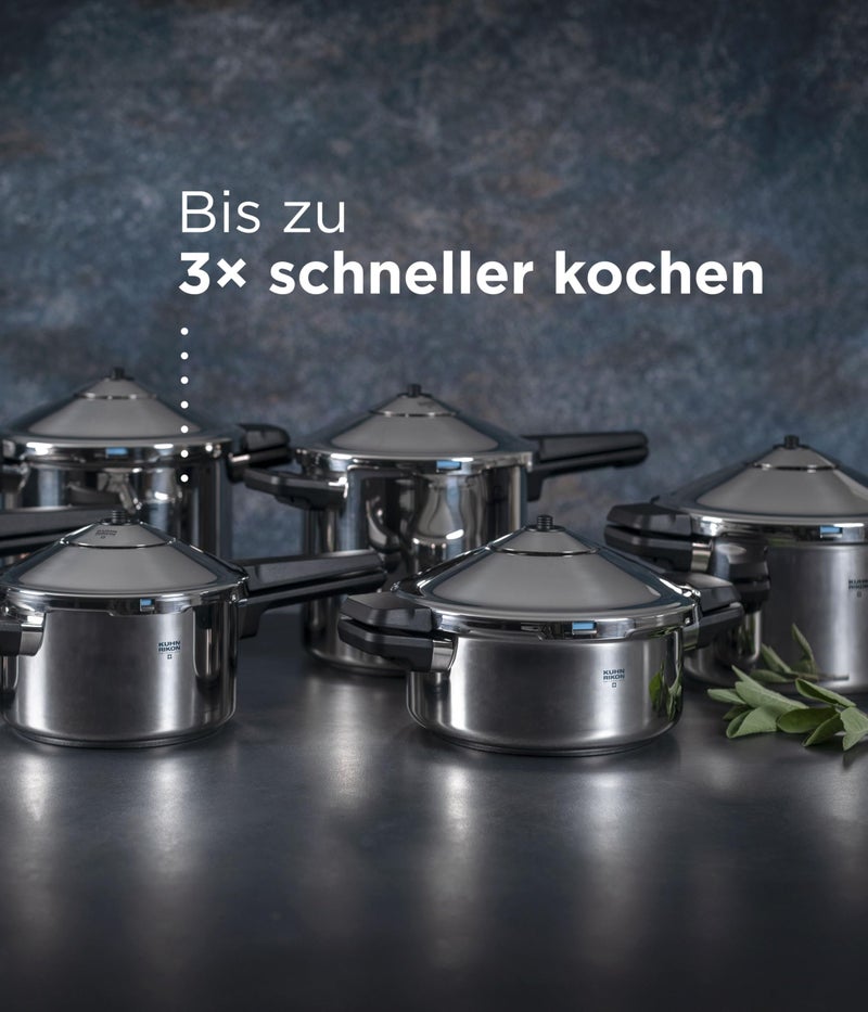 Kuhn Rikon Duromatic Stainless-Steel Saucepan Pressure Cooker - 7.4-Qt, Silver - Image 3