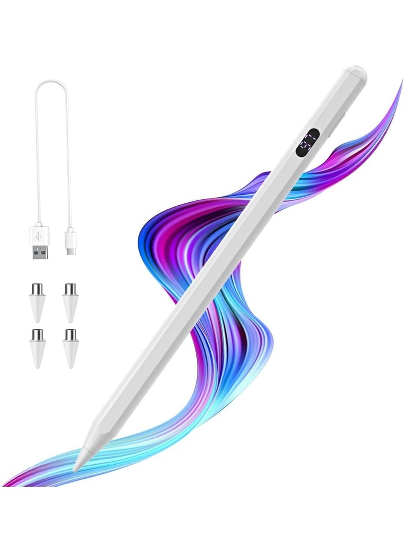 Enhance your digital experience with this universal active stylus pen designed for compatible touch screen devices. It offers smooth, precise input for writing, note-taking, sketching, and navigation. The built-in power display lets you easily monitor the battery level, while the fast charging feature keeps the stylus ready for everyday use. Palm rejection technology helps reduce accidental touches for a more natural writing experience. Its lightweight ergonomic design ensures comfortable use during extended study, work, or creative sessions. - Image 1