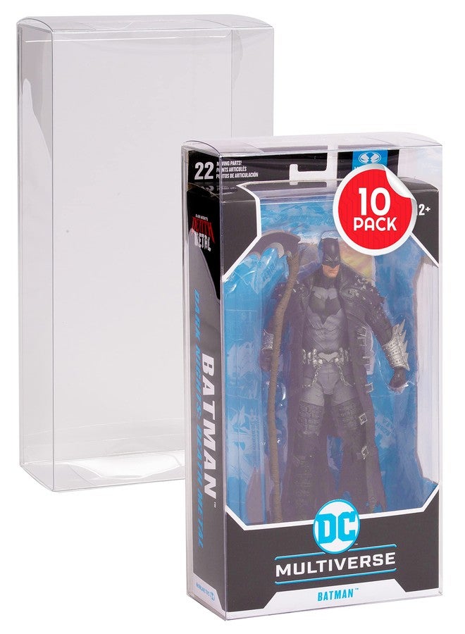 EVORETRO Action Figure Display Case Protector for McFarlane Dc Multiverse 7 in Figures, Warhammer 40k - 10 Pack - Thick 0.40mm Acid-Free PET Plastic, Sturdy, Ultra-Clear, Will Last for Years to Come - Image 1