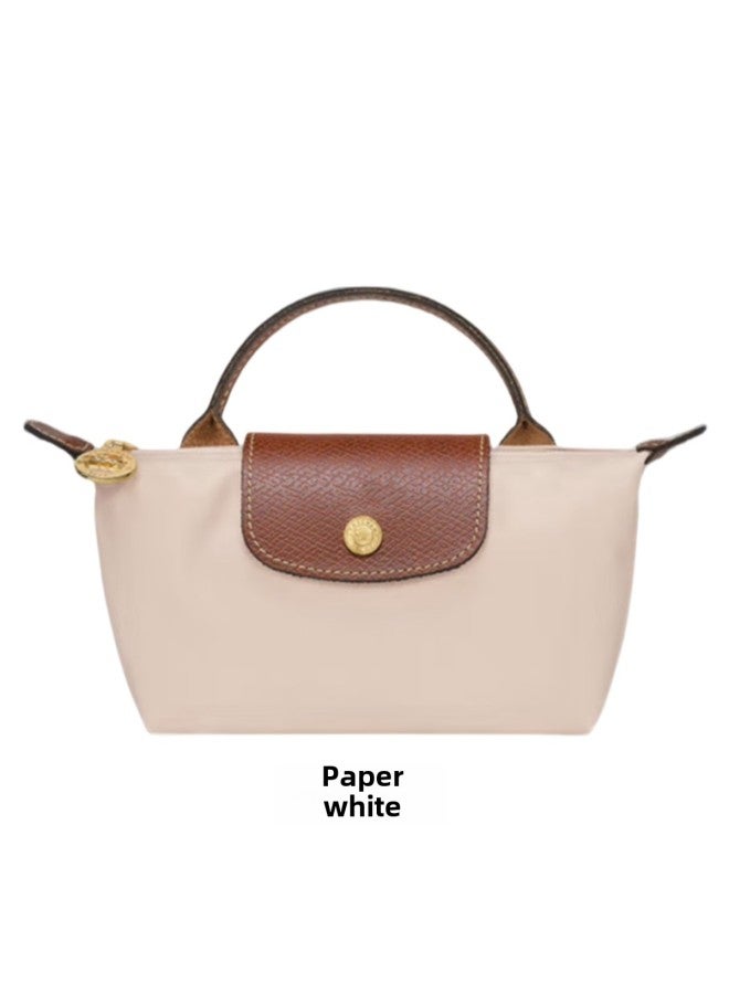 French Dragon Bag Mini Dumpling Bag Tote Bag Mini Bag Mobile Phone Bag Crossbody Bag Handbag Women's Shoulder Bag-Color:Classic Diamond Blue-Size:Mini Single Bag + Punch-free Shoulder Strap - Image 5
