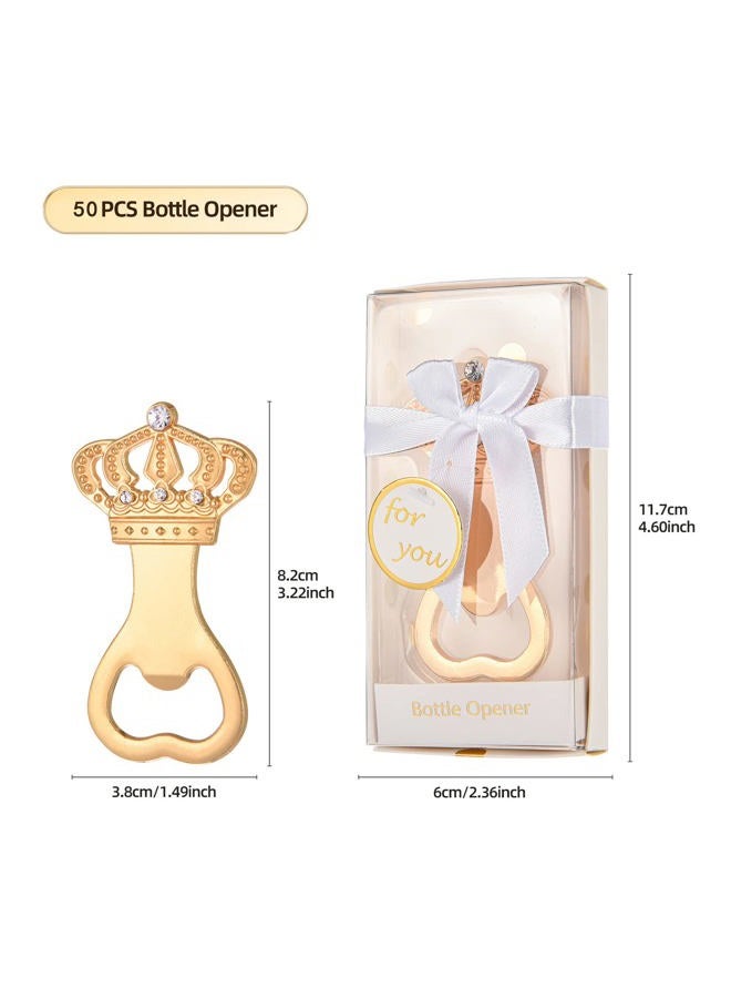 VZCBZC 50Packs Gold Crown Bottle Openers for Baby Shower, Wedding, and Birthday Party Favors - Elegant and Practical Gift for Guests - Image 2