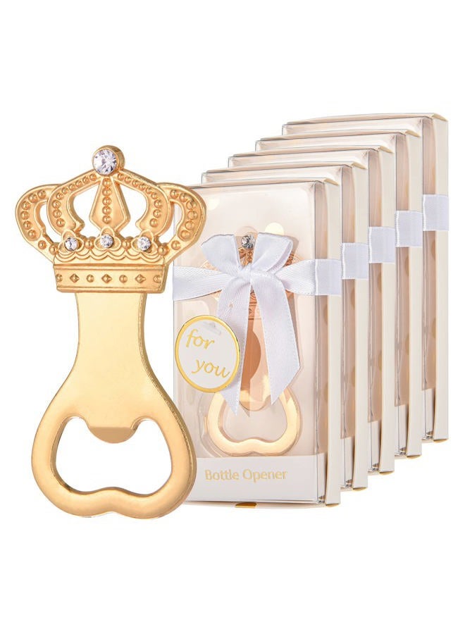VZCBZC 50Packs Gold Crown Bottle Openers for Baby Shower, Wedding, and Birthday Party Favors - Elegant and Practical Gift for Guests - Image 1