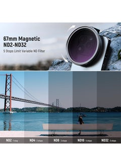 Neewer NEEWER 67mm Clip On Variable ND2-ND32 Phone Lens Filter Kit, Phone Clip with Magnetic Adapter Ring/Cold Shoe/Locking Knob, HD Magnetic ND Filter for iPhone 15 Pro Max 14 13 Galaxy S22 S23 S24 Ultra  - Image 3