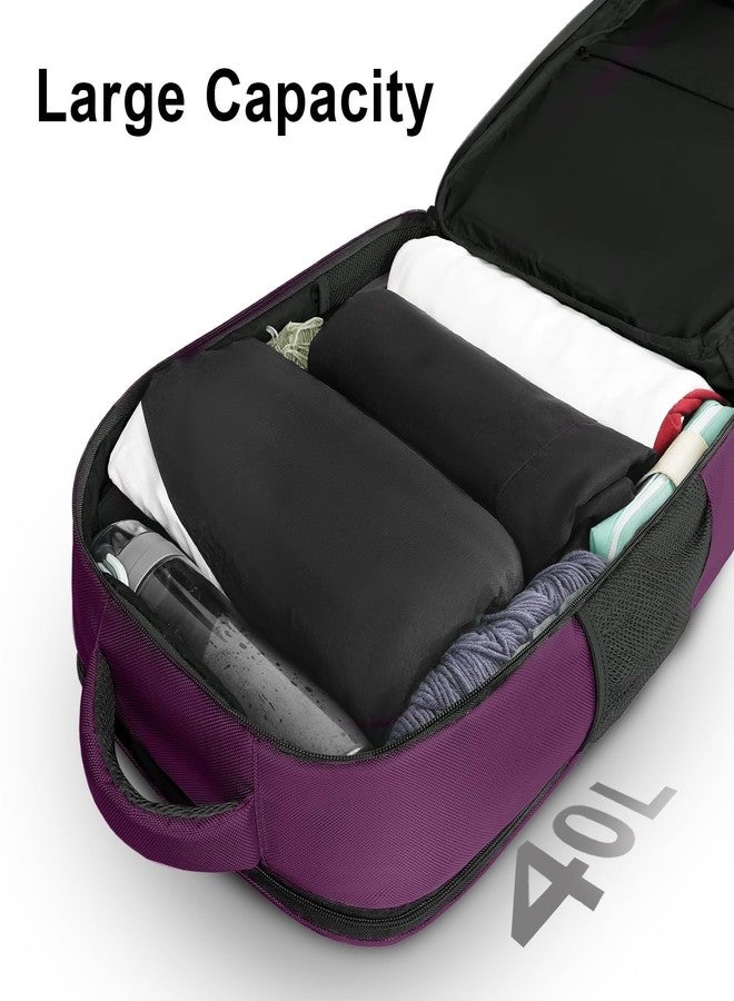 MATEIN Travel Backpack for Women, Extra Large 40L Carry on Backpack with USB Charge Port, Water Resistant College Bag Computer Bag Gifts for Women & Men Fits 17.3 Inch Laptop, Purple - Image 2