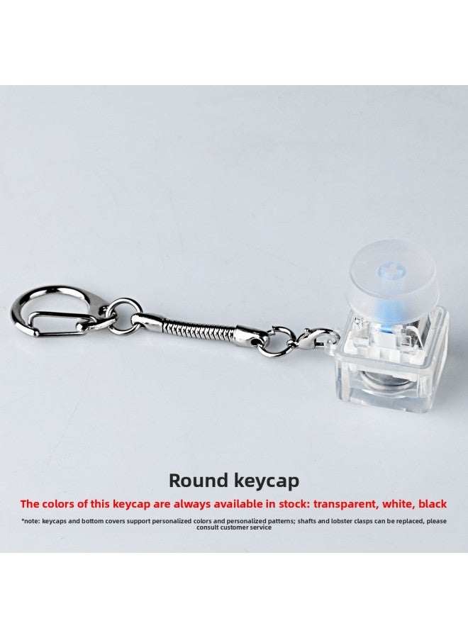 Single Shaft Tester With Light Keychain Decompression Transparent Base Luminous Shaft Tester Mechanical Keyboard Shaft Body Experience Device 
