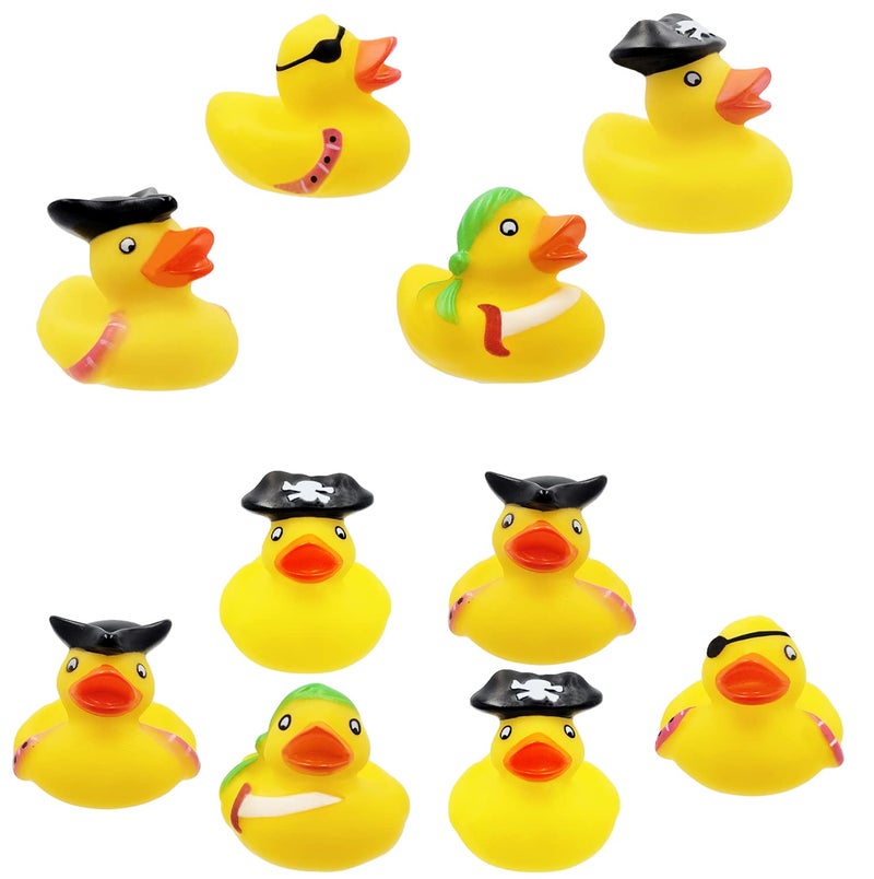 The Dreidel Company Halloween Pirate Rubber Duck Toy Six Duckies for Kids, Bath Birthday Projects Gifts Baby Showers Classroom Summer Beach and Pool Activity Party Favors, 2" (6-Pack) - Image 2