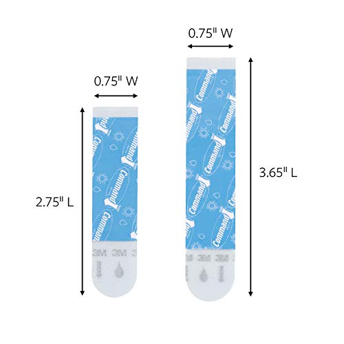 Command Medium & Large Water-Resistant Adhesive Refill Strips, Re-Hang Medium & Large Bath Hooks or Caddies, 6 packs (12 Medium Strips and 24 Large Strips total), BATH22-ES - Image 3