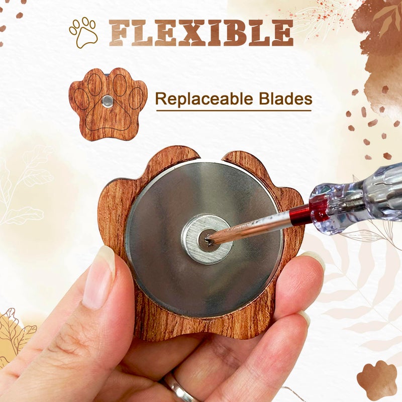 Savina Thread Cutter for Sewing, Table Top Yarn Cutter with Stand Blade Saver. Ideal for Quilting Projects, Wooden Sewing Tools DIY Craft. (1Pcs) - Image 4