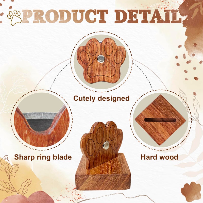 Savina Thread Cutter for Sewing, Table Top Yarn Cutter with Stand Blade Saver. Ideal for Quilting Projects, Wooden Sewing Tools DIY Craft. (1Pcs) - Image 3