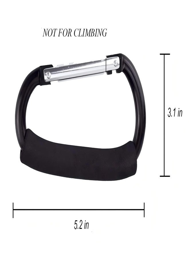 Noneea 3PCS Stroller Hooks, 5.2'' Large Carabiner Clip - Carabiner Large, Baby Stroller Hooks for Hanging Bags, Stroller Accessories(Black) - Image 2