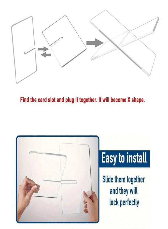 حامل كتب كبير من الأكريليك الشفاف، مقاس 11 بوصة × 5.9 بوصة × 6.1 بوصة، بتصميم إطار متقاطع، مناسب للكتب والصور وكتب الطبخ والكتب المقدسة والأعمال الفنية، كما يُمكن استخدامه لعرض الكتب على طاولة القهوة. مصنوع من أكريليك شفاف متين بسماكة 0.3 بوصة. - Image 5