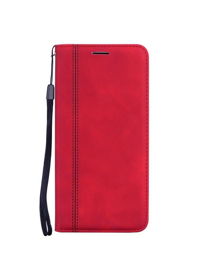 اس-توب جراب لهاتف Samsung Galaxy A72 5G / 4G، جراب جلد PU مغناطيسي أفقي قابل للطي مع حامل وفتحة بطاقة وحبل - Image 2