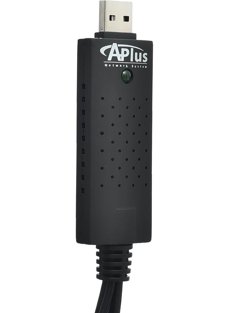 ابلس محول التقاط الفيديو AB-119E (USB 2.0) مع دعم الصوت، لتحويل أشرطة VHS إلى صيغة رقمية؛ بطاقة التقاط (RCA AV إلى USB) متوافقة مع كاميرات الفيديو، وأجهزة VCR، ومشغلات DVD، وأجهزة التلفاز (TV Box)، وتسجيل الفيديو التناظري؛ تدعم دقة 1080P Full HD لأجهزة الكمبيوتر المكتبية والمحمولة التي تعمل بنظام Windows. - Image 2