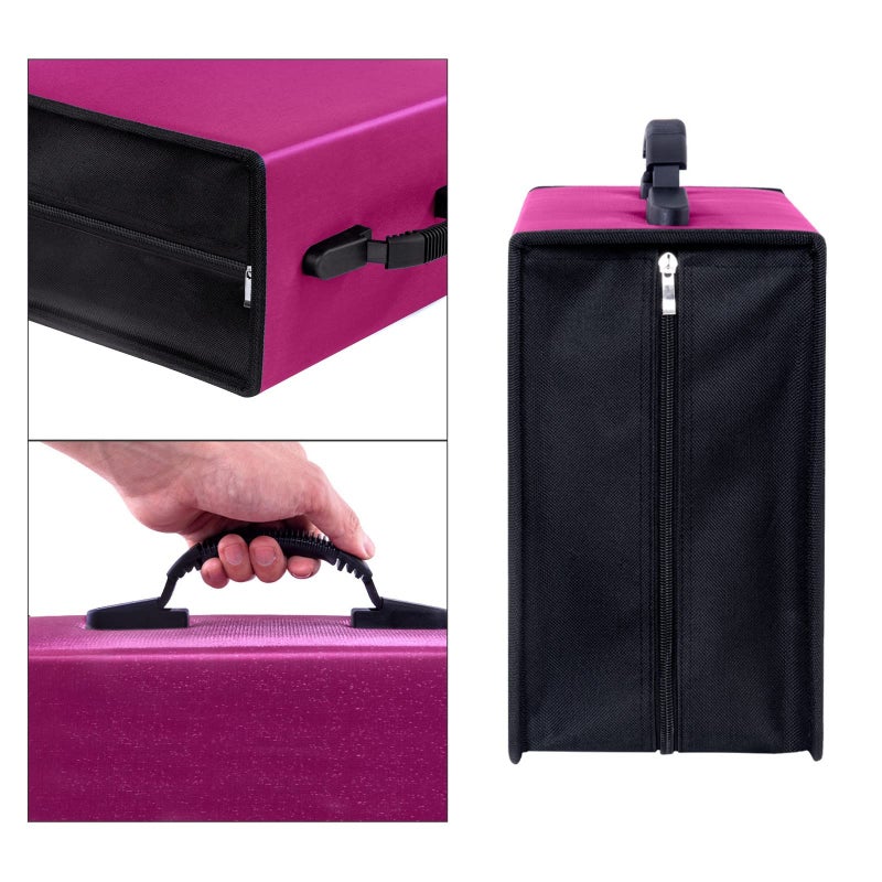 Siveit CD/DVD Case Wallet Storage Holder - 400 Capacity Disc Case Booklet Album Box (Black, Rose) - Image 3