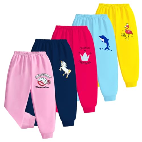 Kuchipoo Regular Fit Baby Girls Pyjamas - Pack of 5 (Multicolor, 3-4 Years, PAJ-165) - Image 1