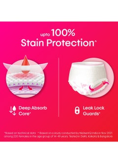 Kotex Kotex Overnight Period Panties (Medium/Large size, pack of 10 panties) for heavy flow period protection | with 360 degree anti-leakage design & airy-soft fabric | 1 panty = 3 regular pads  - Image 4