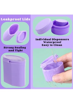 Excefore Travel Containers for Toiletries, Mini Portable Refillable Empty Silicone Cream Jars  for Toiletries Hand Face Cream  - Image 4