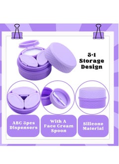 Excefore Travel Containers for Toiletries, Mini Portable Refillable Empty Silicone Cream Jars  for Toiletries Hand Face Cream  - Image 3