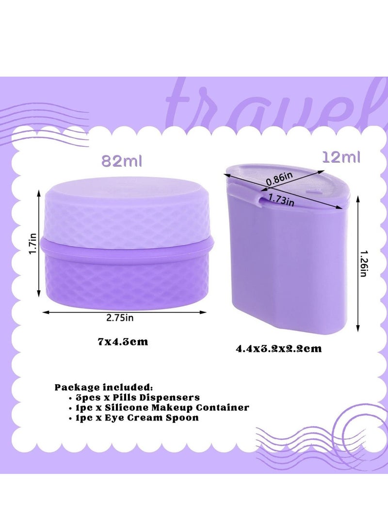 Excefore - Travel Containers for Toiletries, Mini Portable Refillable Empty Silicone Cream Jars  for Toiletries Hand Face Cream - Image 1