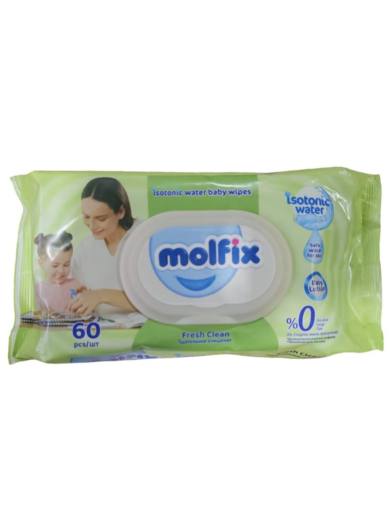 Molfix Pack of 60 Baby Wipes with Lotion