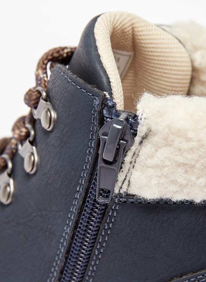 Mister Duchini Boys Solid High Ankle Boots with Zip Closure - Image 5