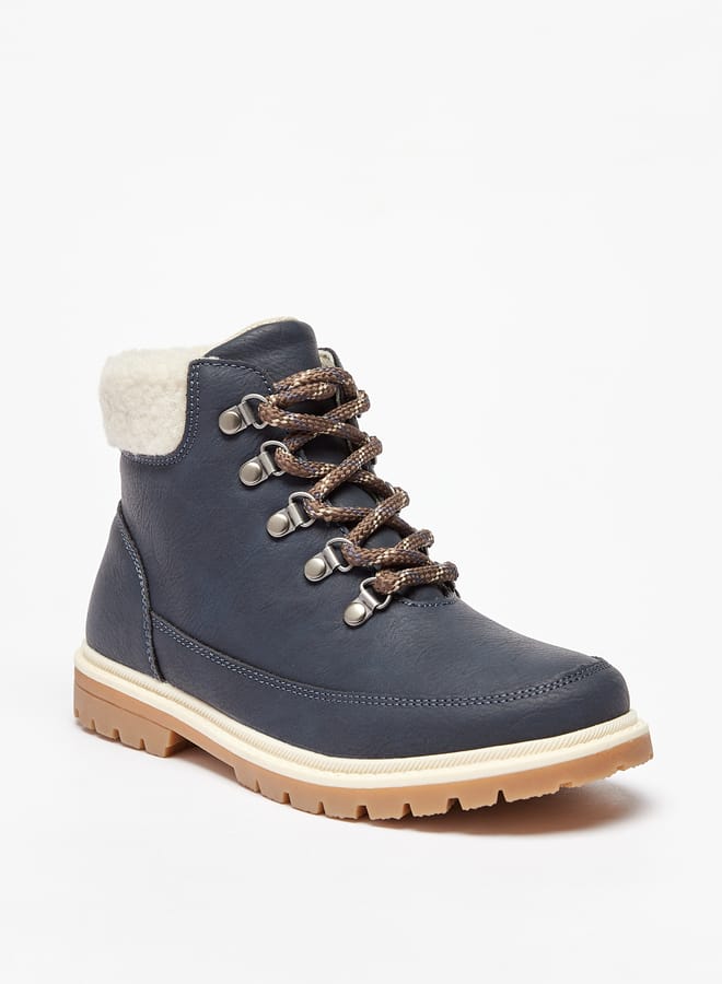 Mister Duchini Boys Solid High Ankle Boots with Zip Closure - Image 2