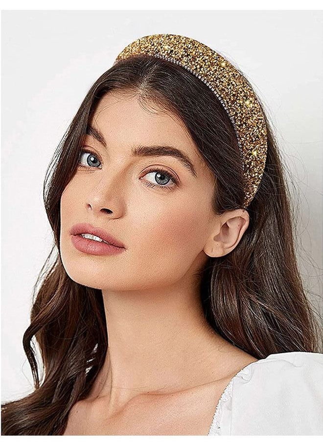 Ant Rhinestone Headband for Women Girls Fashion Head Band Thick Padded Headband Bling Glitter Sparkly Diamond Headband Hair Accessorie  - Image 1