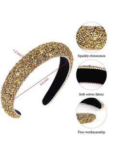 Ant Rhinestone Headband for Women Girls Fashion Head Band Thick Padded Headband Bling Glitter Sparkly Diamond Headband Hair Accessorie  - Image 2