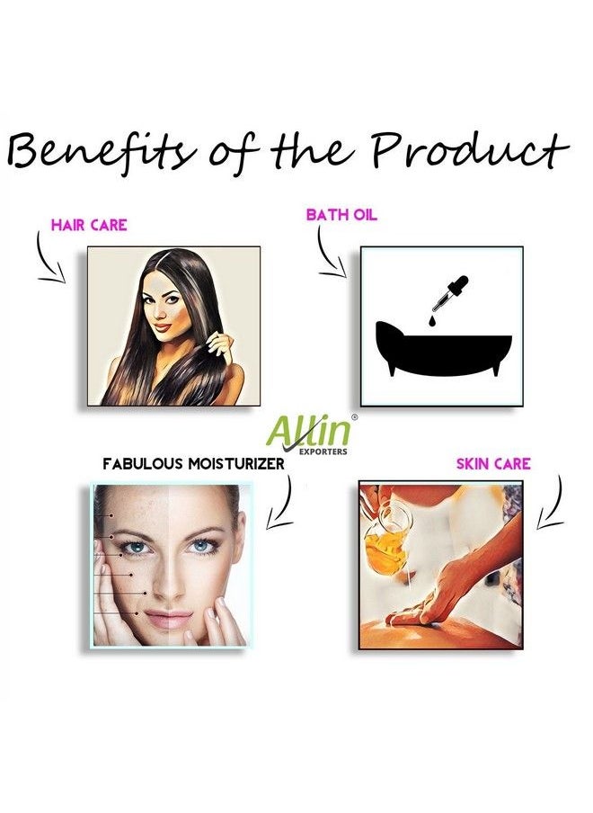 Allin Exporters - Castor Oil 100% Natural & Pure Cold Pressed Base Carrier Oil For Hair Growth Skin Care Dry Skin Moisturising Nails & Eyelash (200 Ml) - Image 1