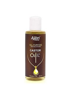 Castor Oil 100% Natural & Pure Cold Pressed Base Carrier Oil For Hair Growth Skin Care Dry Skin Moisturising Nails & Eyelash (200 Ml)
