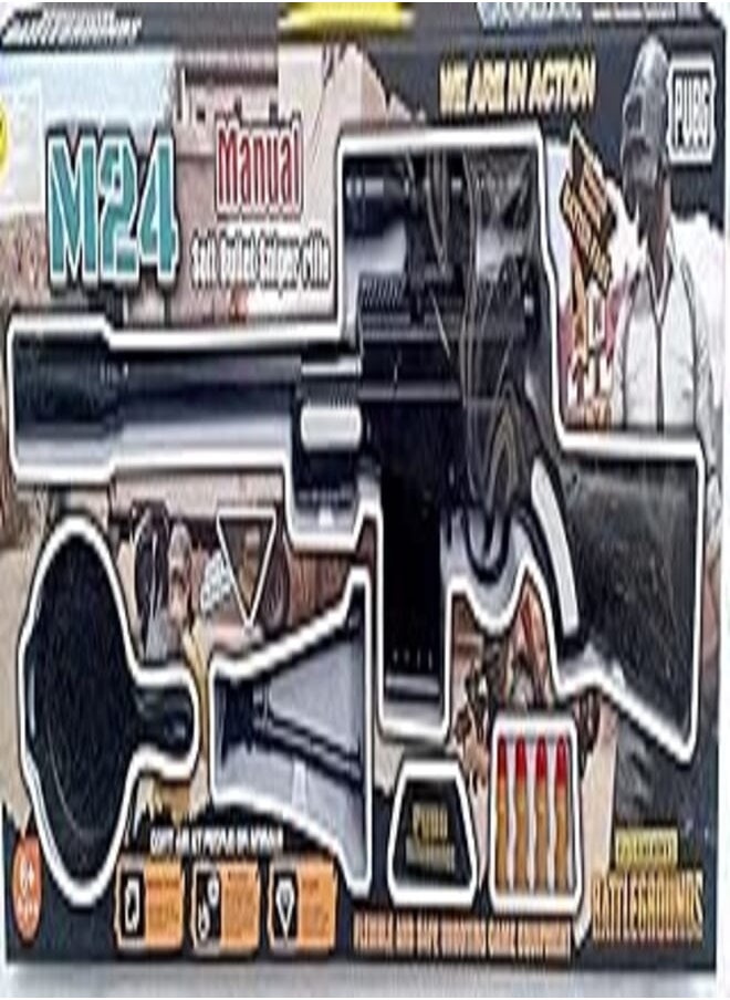 OR - M24 gun with scope and soft bullet sniper rifle and pubg pan toy-multi size - Image 1