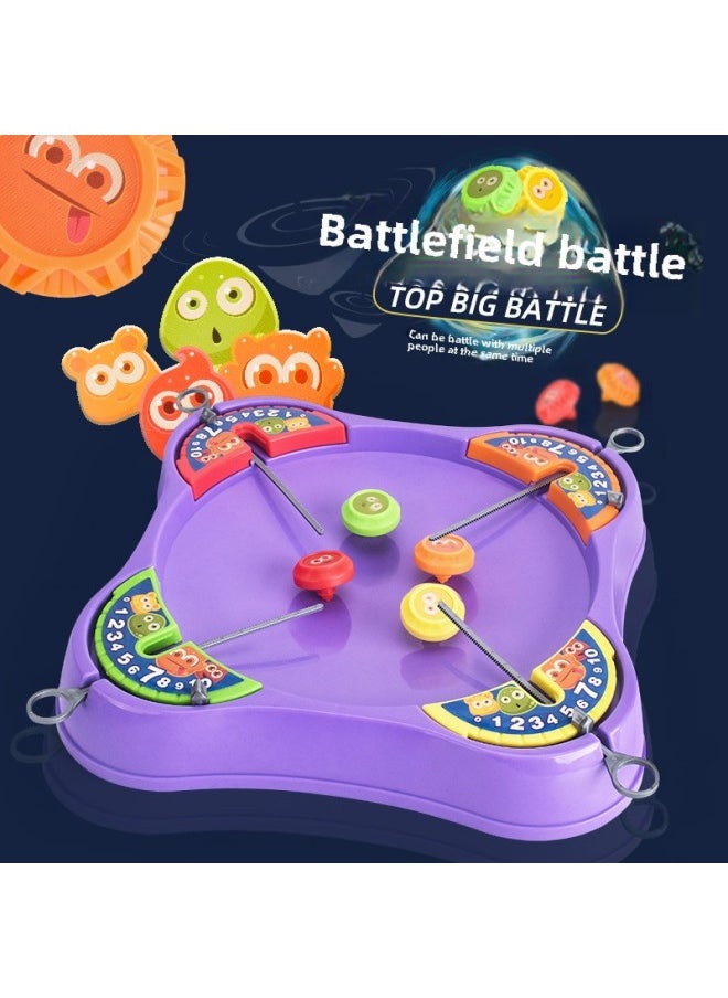 Generic - Hot Children's Multi-player Competitive Battle Top Pull Top Battle Plate Desktop Parent-child Interactive Toys-Color:RYB1500-1 Four-person - Image 1